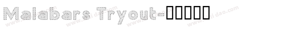 Malabars Tryout字体转换